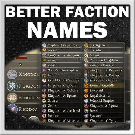 Steam Workshop::Better Faction Names: Kingdoms and Empires