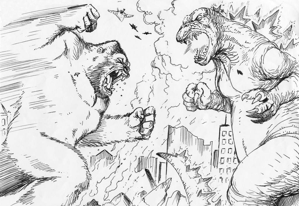 King Kong Vs Godzilla là trận chiến khốc liệt giữa những quái vật huyền thoại nhất trong lịch sử. Bạn không muốn bỏ lỡ cảnh hai tay quai sẵn sàng đối đầu nhau.
