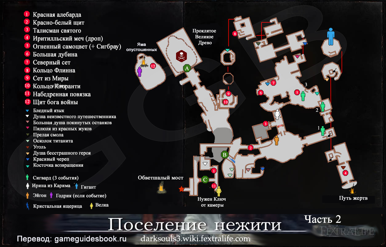 Dark souls 3 карта локаций на русском