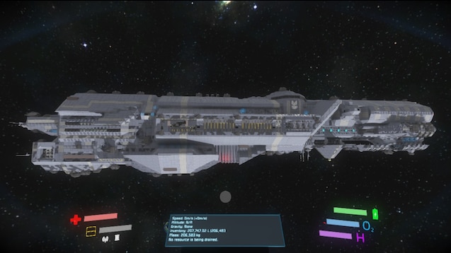 Space Engineers: UNSC INFINITY HALO WARSHIP v 1.0 Blueprint, Ship,  Large_Grid, Safe Mod für Space Engineers
