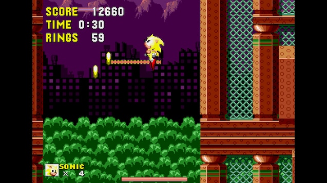 Super Sonic and Hyper Sonic in Sonic 1 - Fun Online Game - Games HAHA