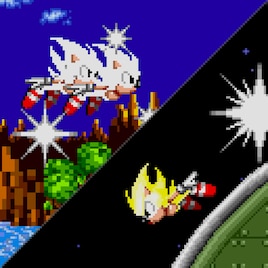 Super Sonic & Hyper Sonic in Sonic 1 - Play Super Sonic & Hyper Sonic in Sonic  1 Online on KBHGames