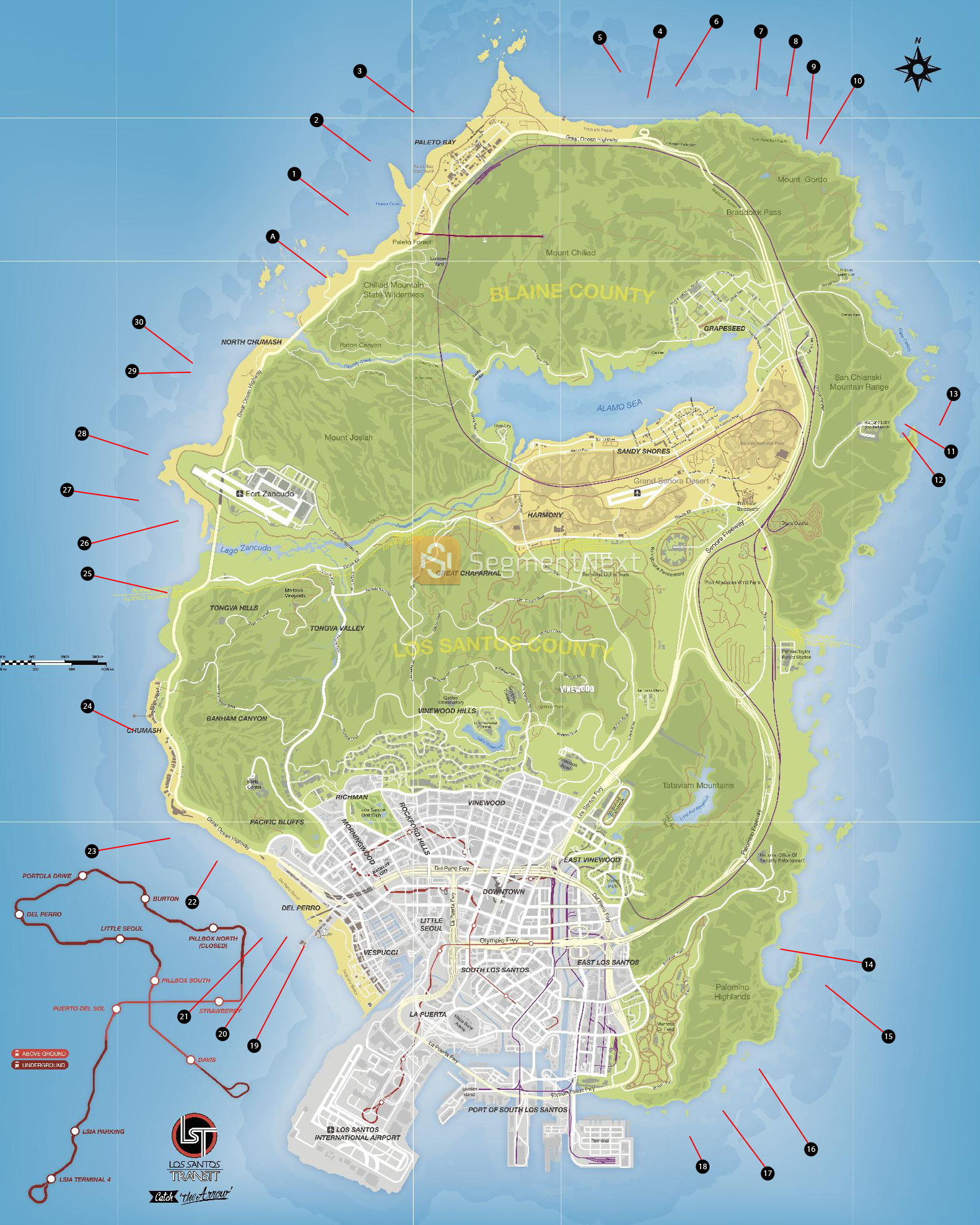 GTA 5: mapa dos resíduos nucleares
