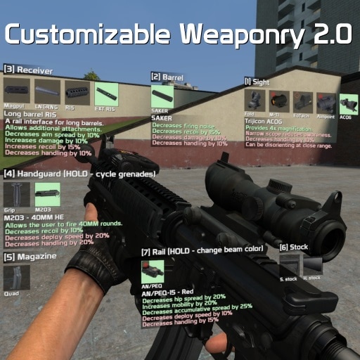 Weapon Mods for Garry's Mod 2.0.0 Free Download