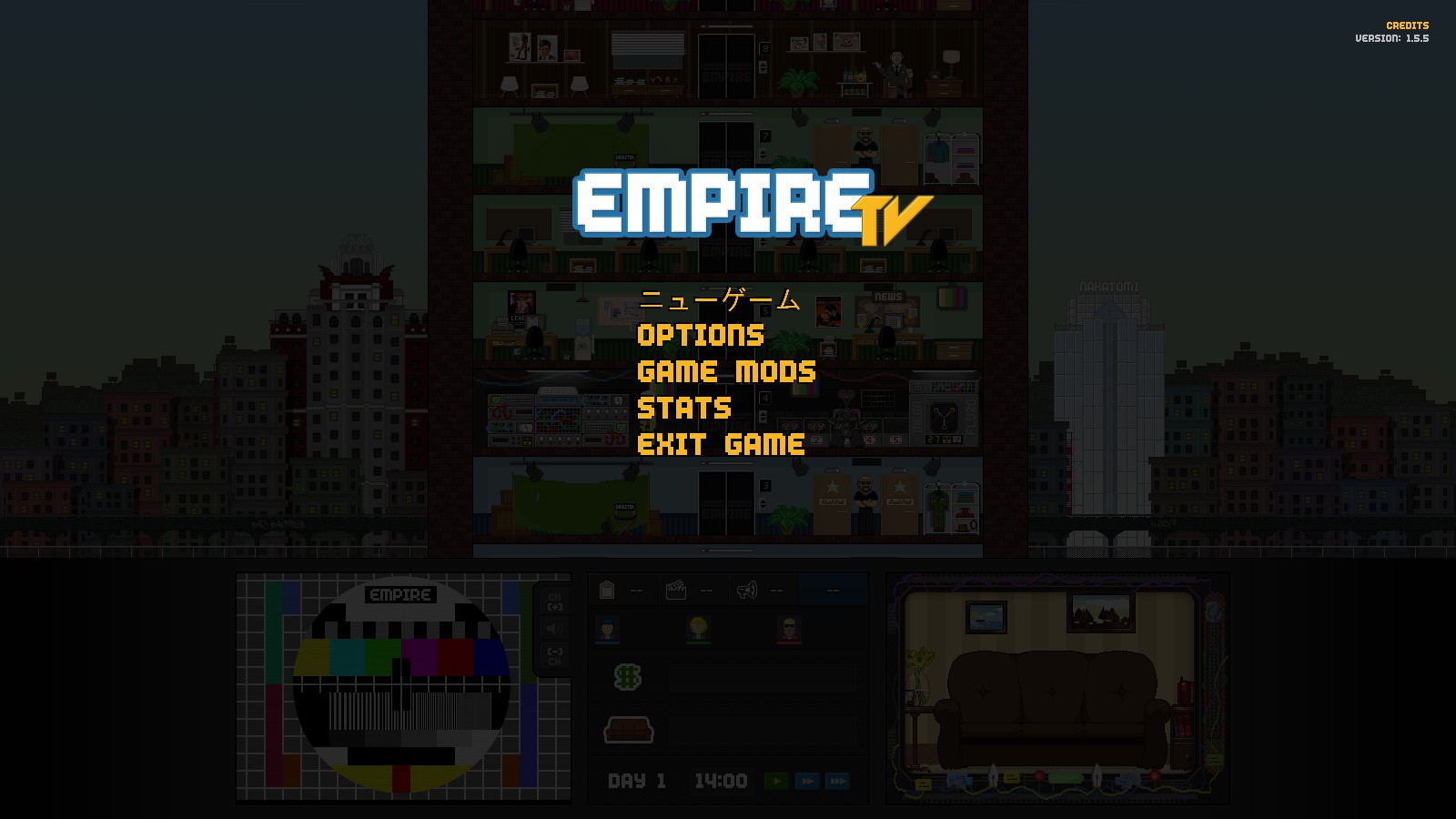 Steam Community Screenshot 先ほど配信のv1 5でゲーム 中流れるtv番組 広告 俳優などの追加変更mod作成や翻訳が可能となりました 翻訳はフォント指定もなく日本語にできるので翻訳する人 がいればいつか日本語で遊べることでしょう