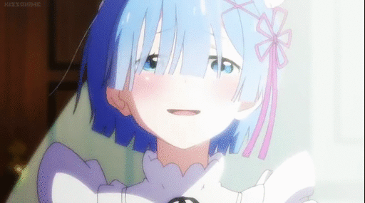 anime girl crying and smiling gif