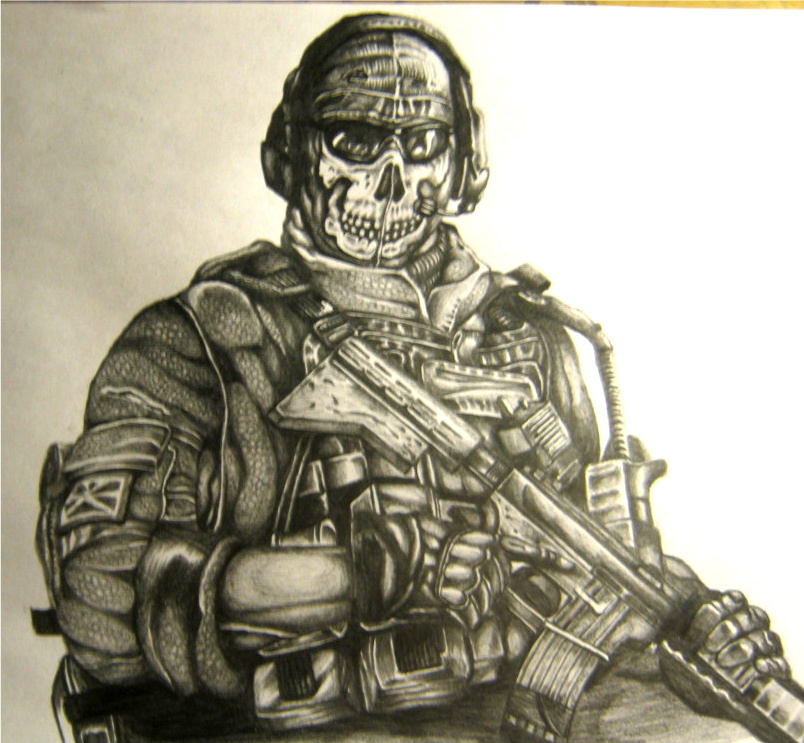 Ghost call of duty рисунок