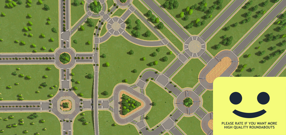 cities skylines roundabout mod