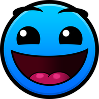 geometry dash demon face black background