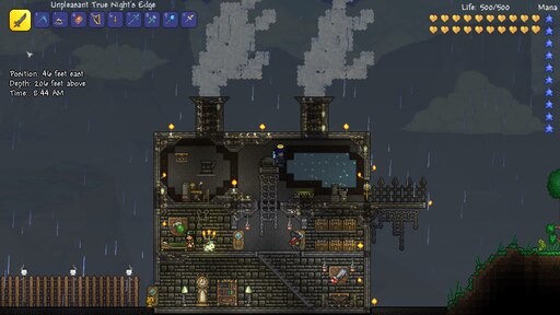 Steam Community: Terraria. "Finished" Steampunk house. 