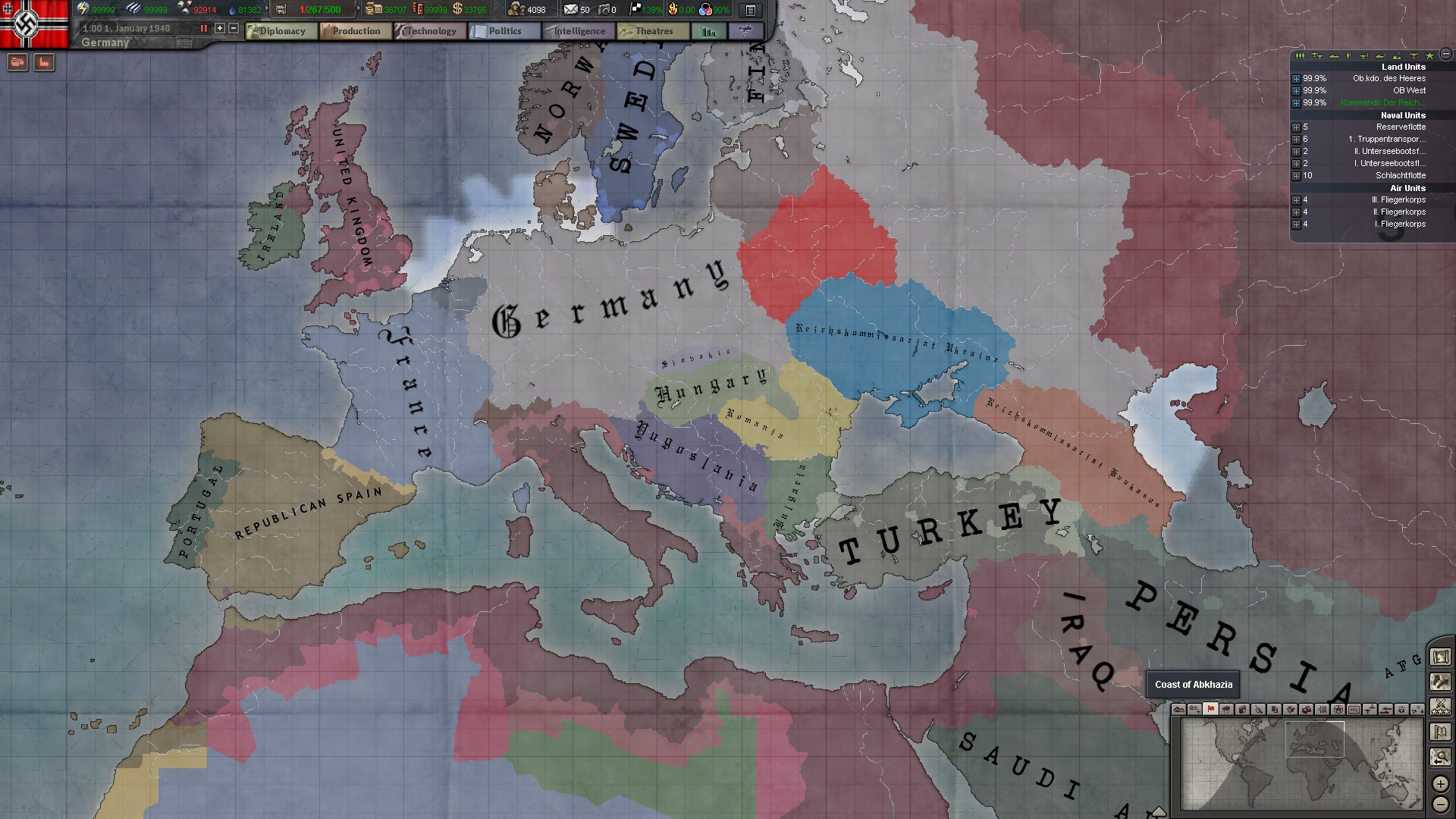 Карта рейхскомиссариат остланд