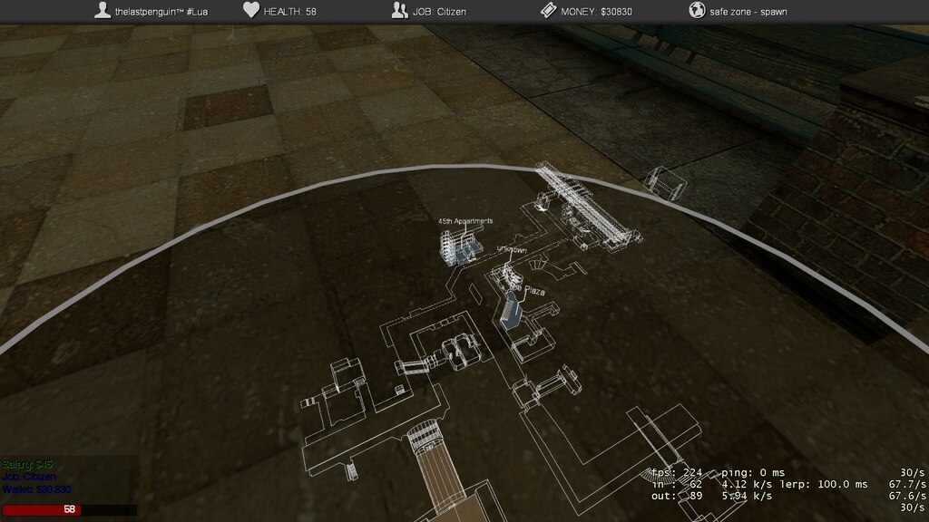 Steam Community Screenshot Minimap Darkrp Hud Made The Hud In 10 Minutes Dun H8