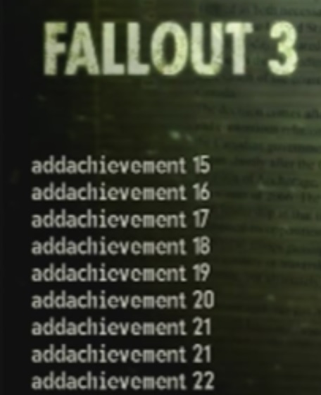 Picking up the Trail achievement in Fallout 3 (GFWL)