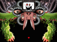Photoshop Flowey just before you fight him. I don't really like