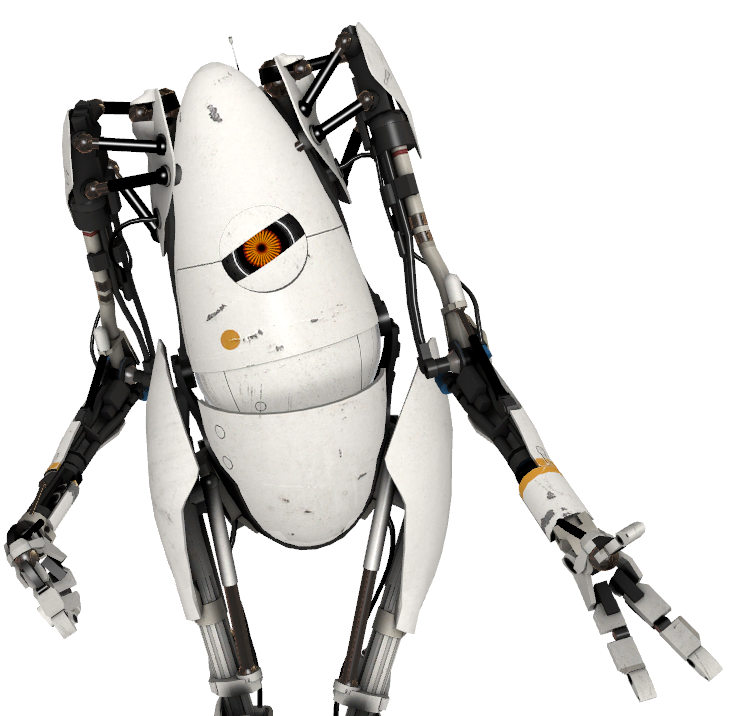 Пибоди Portal 2. Атлас и Пибоди портал. Робот Пибоди из портал 2. Portal 2 робот оранжевый.