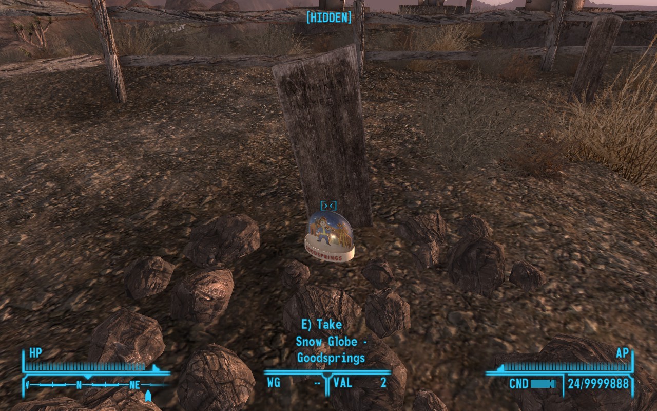 Hidden Snow Globe Locations cheats for Fallout: New Vegas on PS3