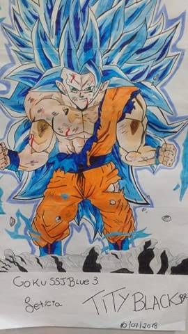 APRENDA! Desenhar GOGETA DRAGON BALL SUPER - Super Saiyajin Blue - ANIME 