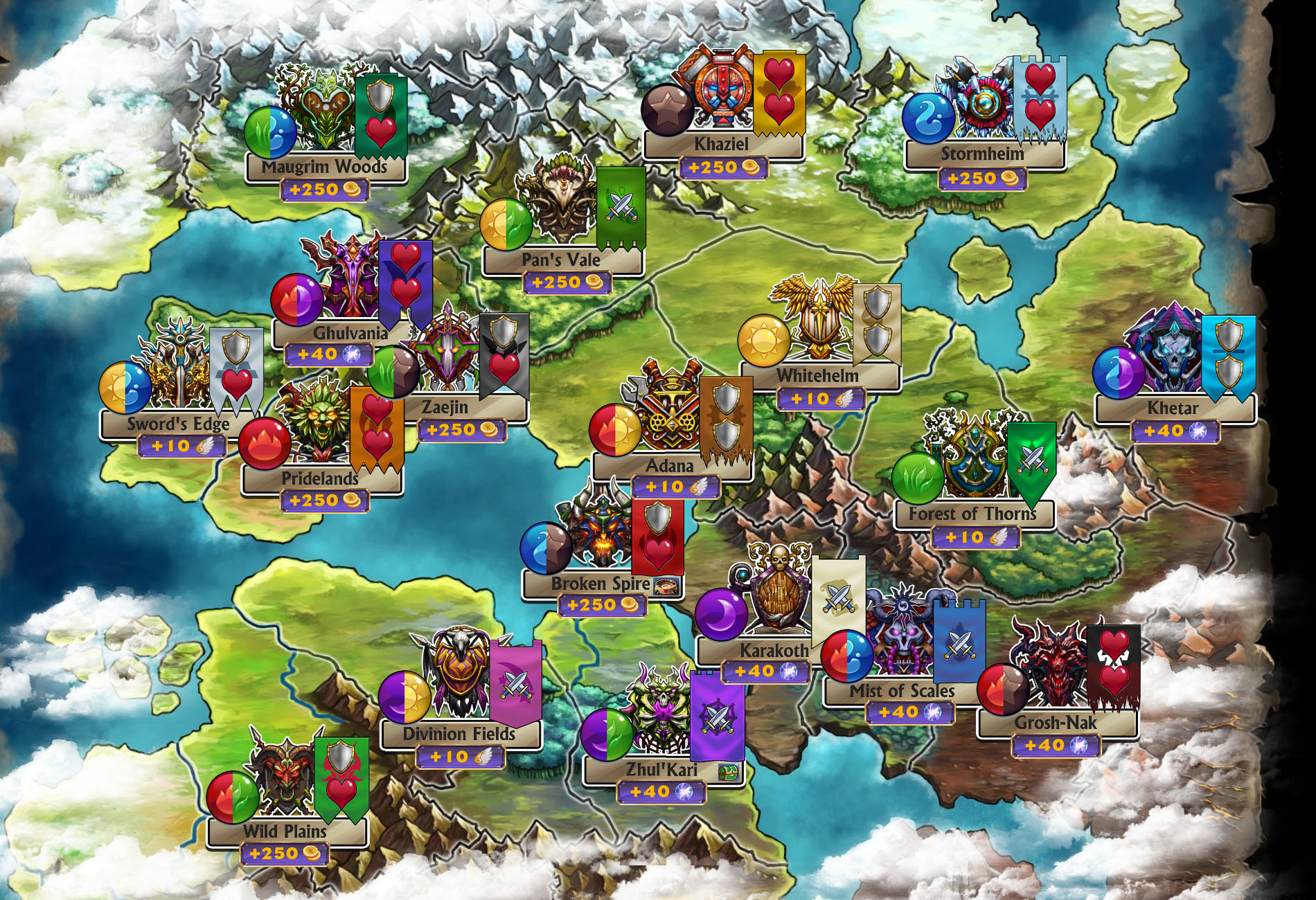 gems of war kingdom map