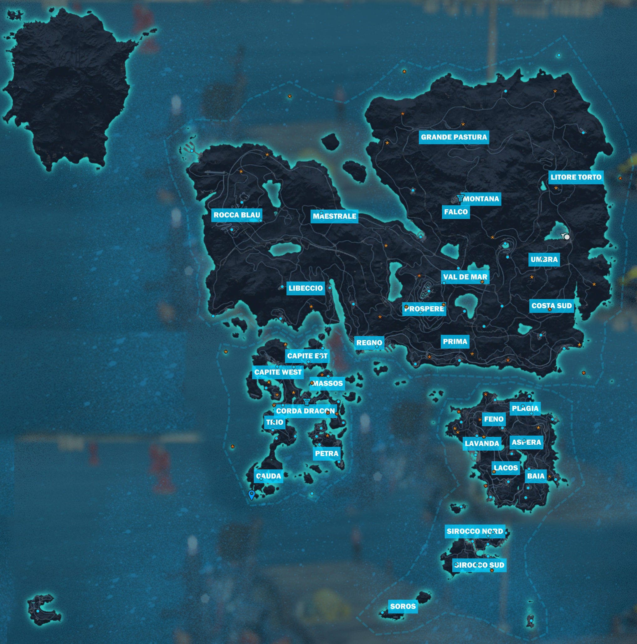 Расположение всех баз в джаст кост 3 Сообщество Steam :: Скриншот