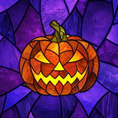 Halloween Glass Window