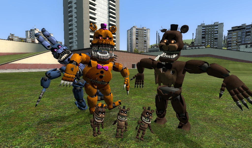 Карта фнаф 1 для гаррис мод с аниматрониками