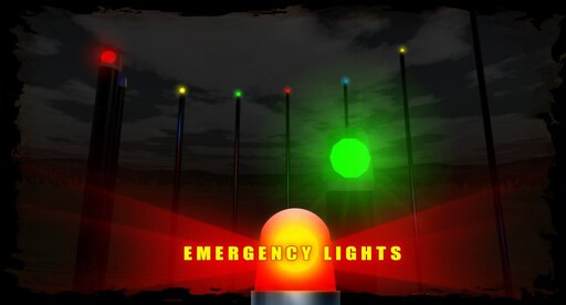 Red and deals green emergency lights