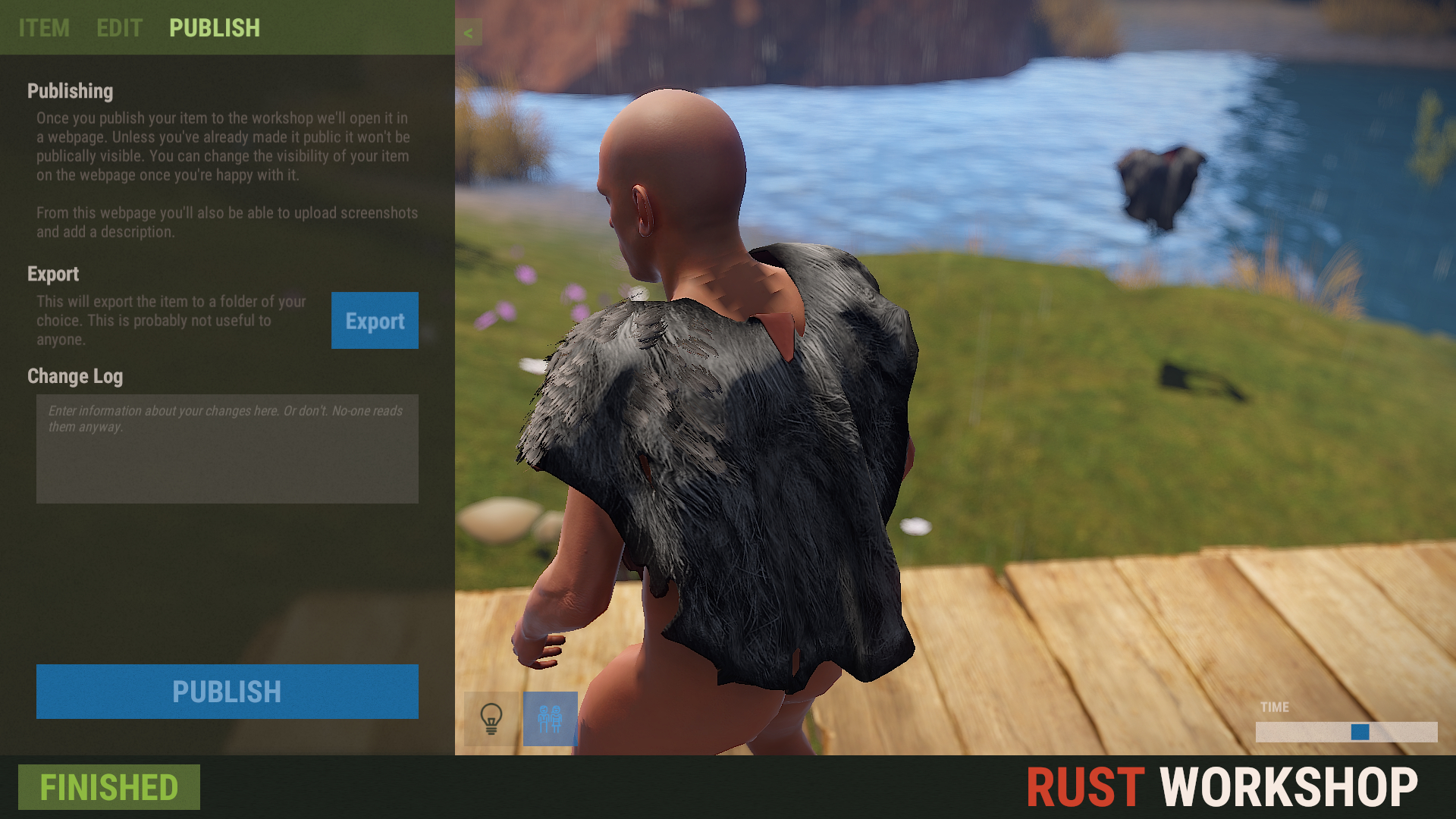 Grey Wolf Hide Poncho thumbnail 2