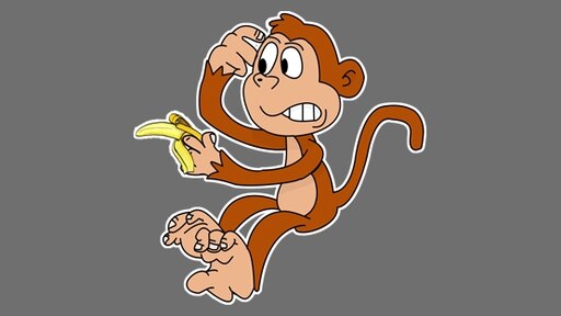 confused monkey cartoon