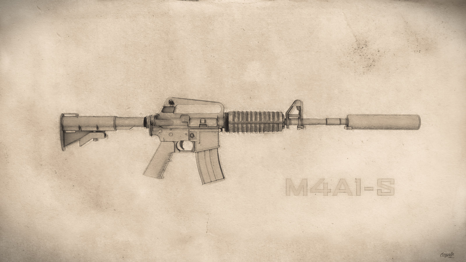 Как нарисовать м4а1 из стандофф 2