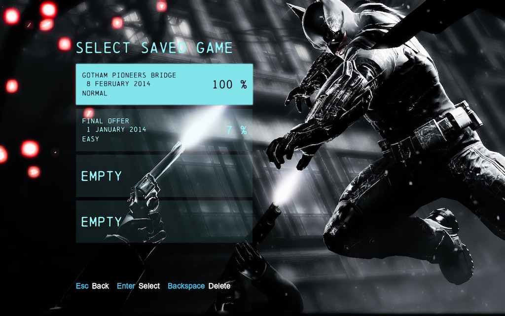 Steam Community :: Screenshot :: 100% complete Batman: Arkham Origins. I am  the Night done as well!
