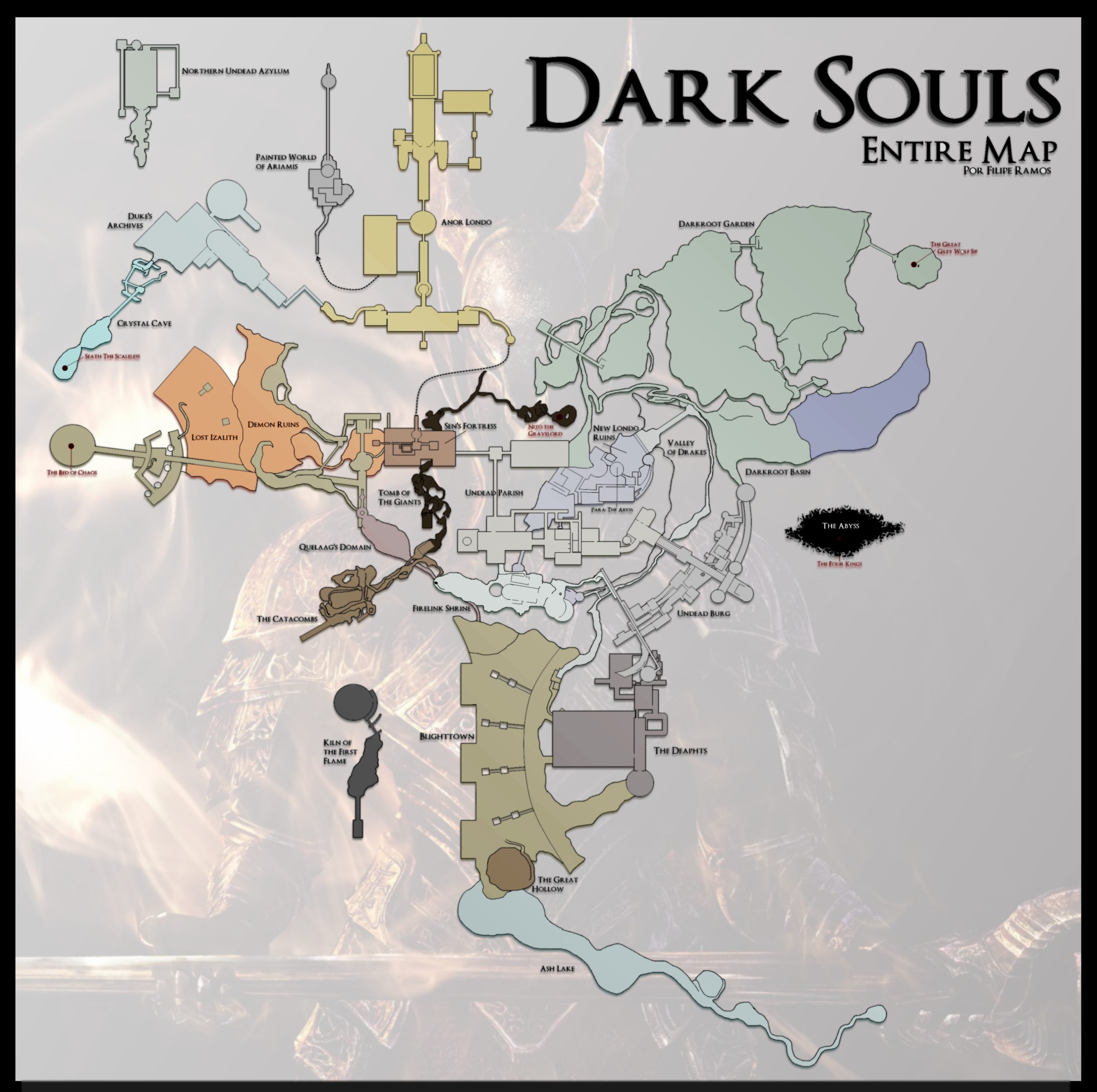 dark souls 2 map 3d layout