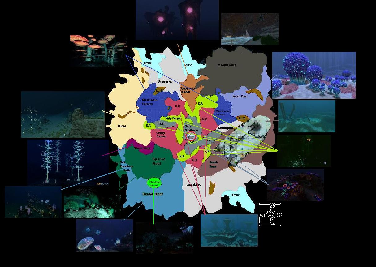 Comunidade Steam :: :: Subnautica Named Biome Pic Map updated