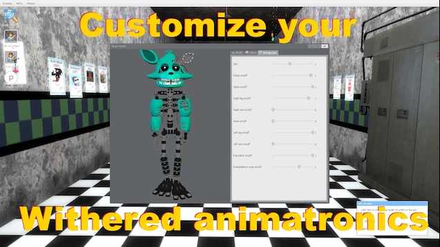FNAF 2 Withered Animatronics by LadyFiszi Chrome Theme - ThemeBeta
