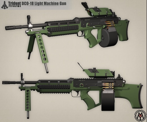 The Trident FireArms DCO-18 Light Machine gun offers a compact yet powerful...