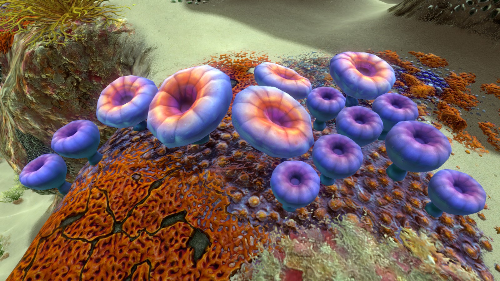 Subnautica сетчатое. Сабнавтика растения. Кровавый риф субнаутика. Кислотный гриб Subnautica. Субнатика водоросли.