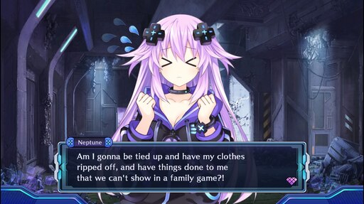 Neptune, jumping to lewd conclusions.... again =p (flashback to Re;Birth 1 ...
