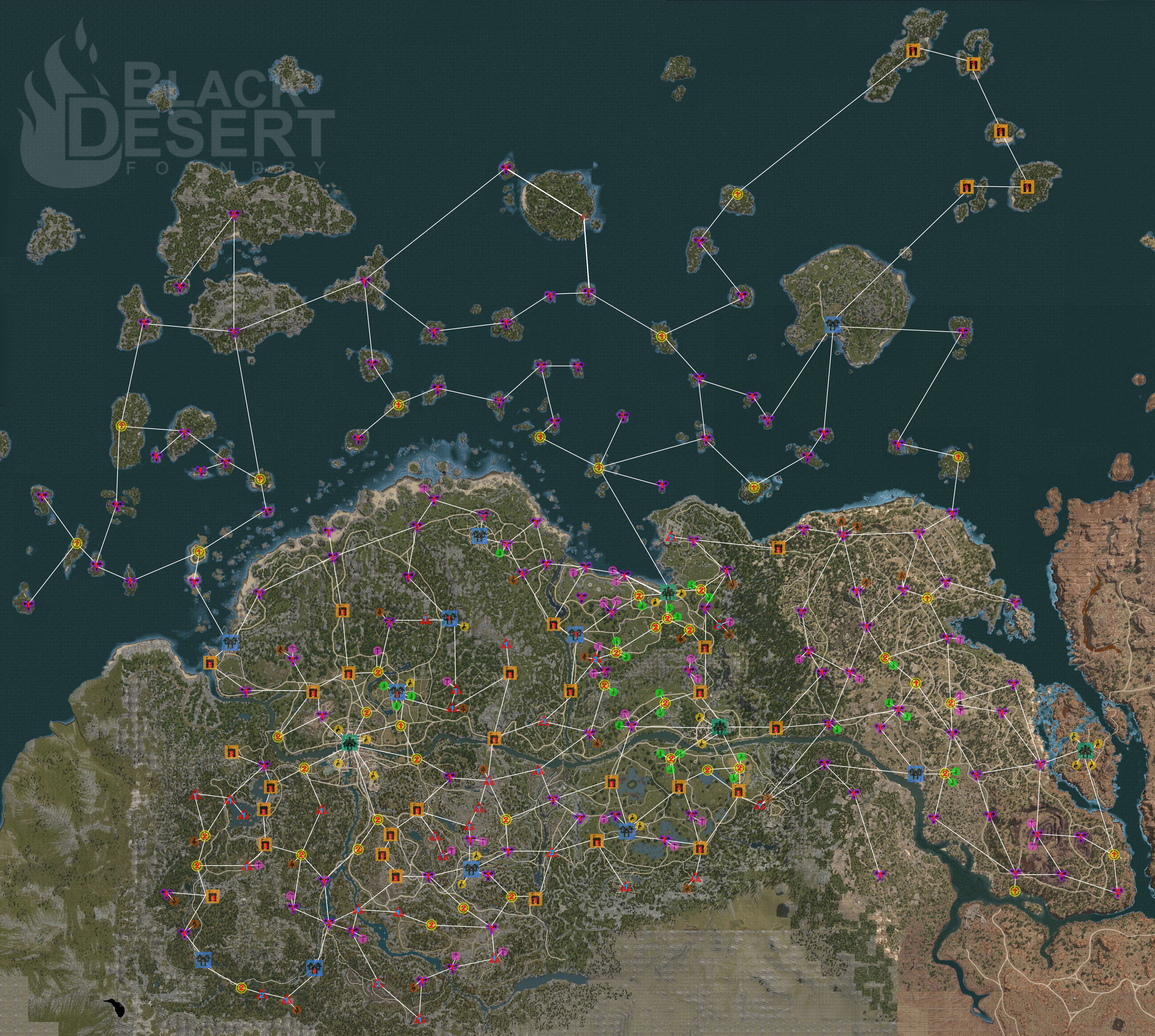 Steam Community :: :: Black Desert Node Cost Map