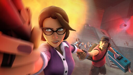 Poling face. Team Fortress 2 Полинг. Tf2 Scout and Miss Pauling. Скаут и Мисс Полинг. Team Fortress 2 Мисс Полинг.