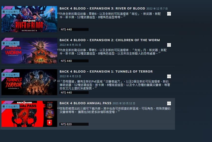 Back 4 Blood Annual Pass on Steam