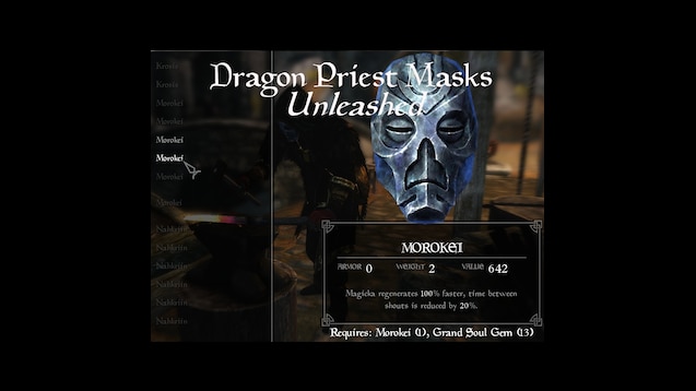 Hotel dø arbejdsløshed Steam Workshop::Dragon Priest Masks Unleashed