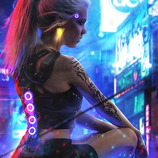 Cyberpunk girl art neon фото 66