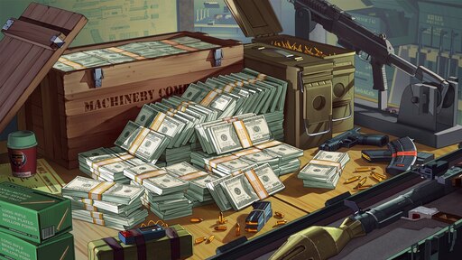 GTA 5 арт стол с деньгами