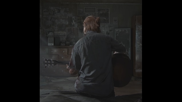 The Last of Us Part 2 - Wallpaper Engine (live wallpaper) Ellie playing  guitar 