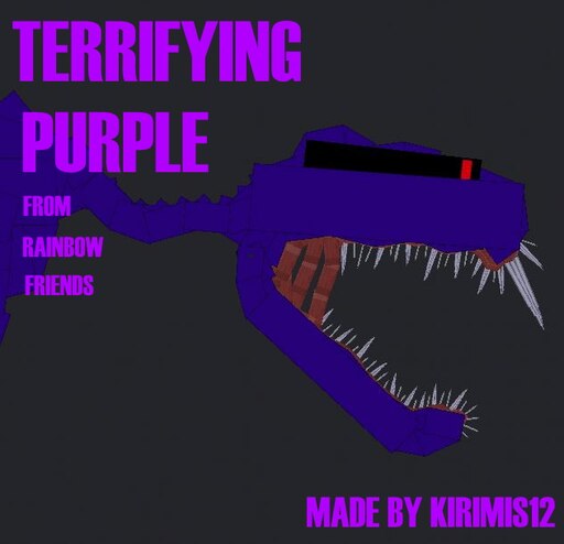 Purple-Rainbow Friends Roblox skin for trolling Remake