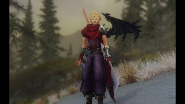 A Kingdom Hearts style Cloud FFVII Remake mod is an easy download