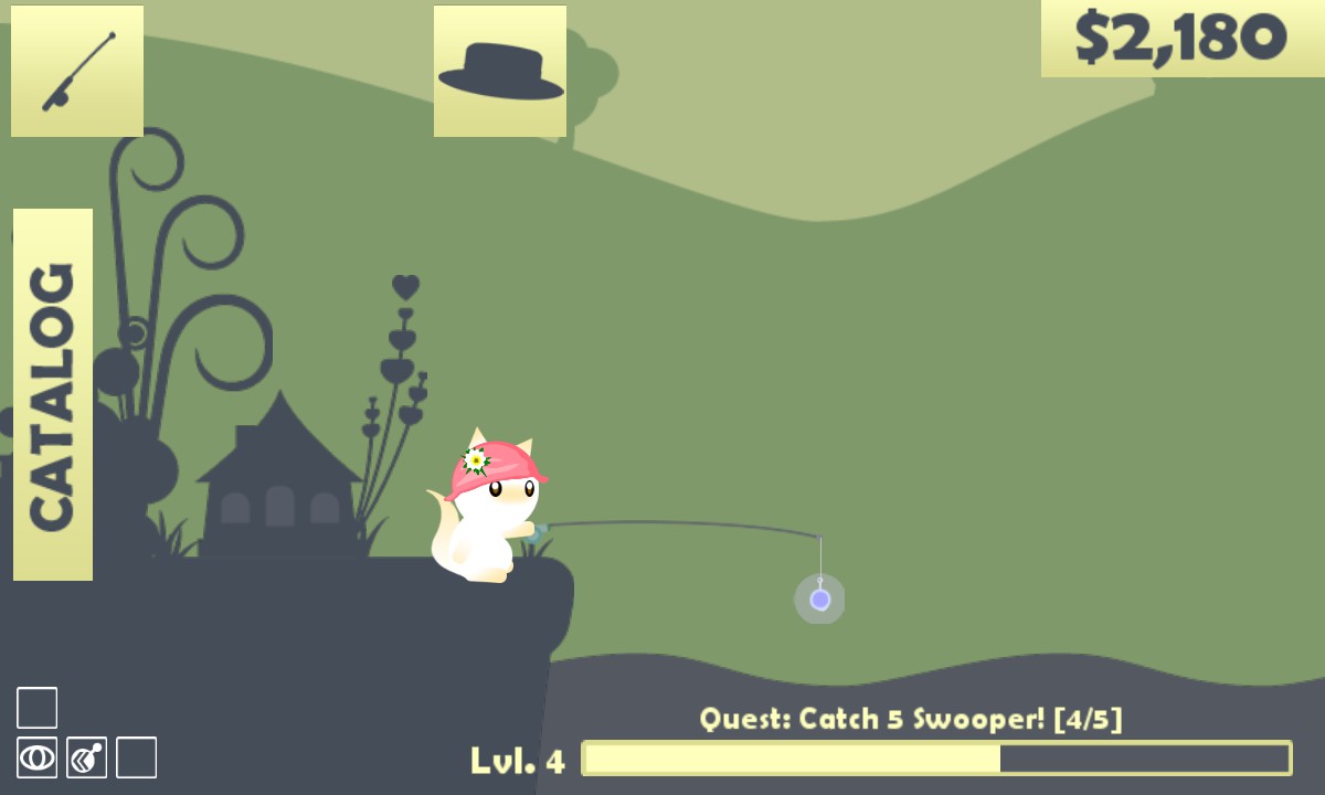 cat goes fishing on steam