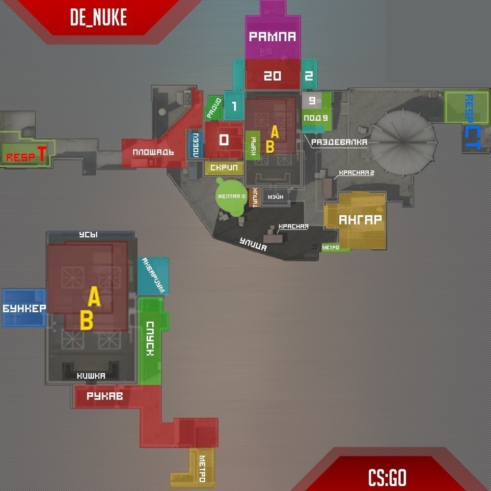 Steam Community :: Guide :: De_Nuke и обозначение его местности.