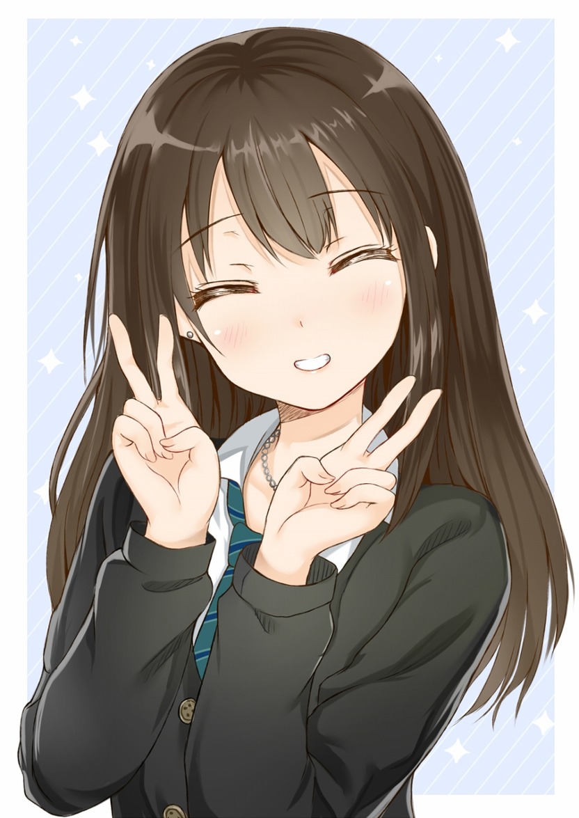 Images Of Cute Anime Girl Doing Peace Sign