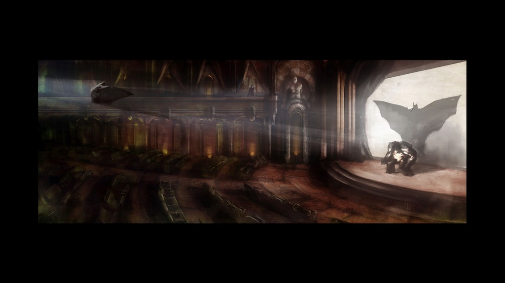 Comunidade Steam :: Capturas de tela :: Concept art of Arkham City's final  boss fight. The game was pretty epic.