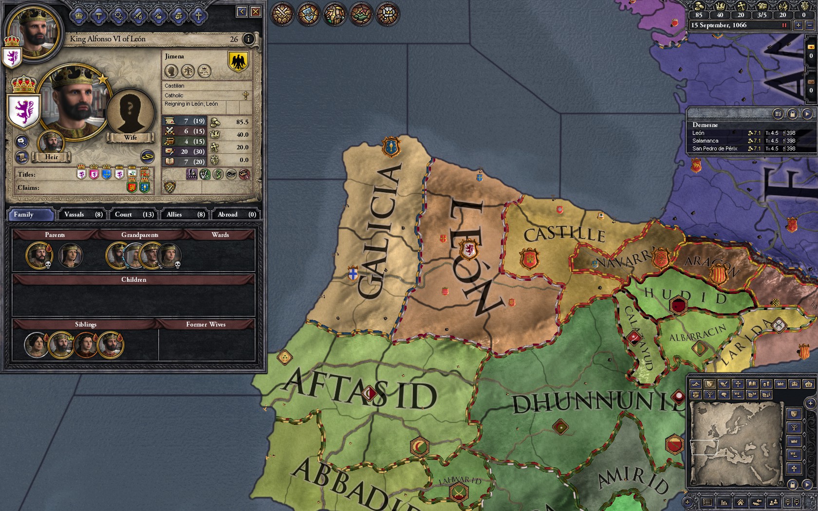 The kingdom of León is the largest of the Christian kingdoms on the Iberian  Peninsular. It starts the game at peace, but as with many of the other  kingdoms ...